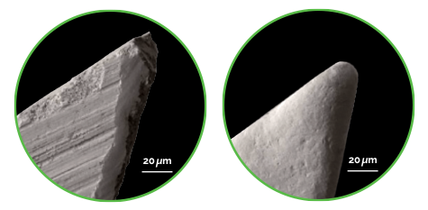 Préparation des arêtes de coupe